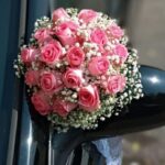 گل آرایی ماشین عروس ودسته گل عروس