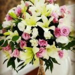 گل آرایی ماشین عروس ودسته گل عروس